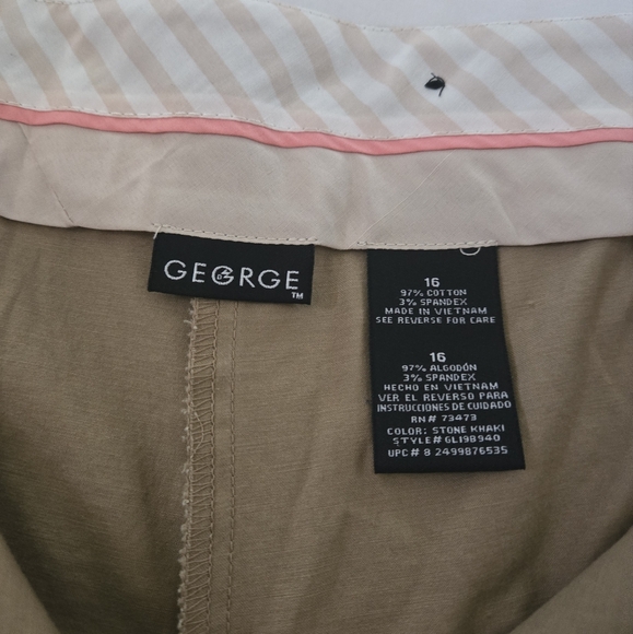 🔥 2/$9 or 3/$13  George Women's Tan Wide-Leg Cropped Pants - Picture 4 of 8